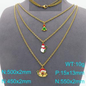 SS Gold-Plating Necklace - KN298493-Z