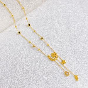 SS Gold-Plating Necklace - KN298515-SXSJ