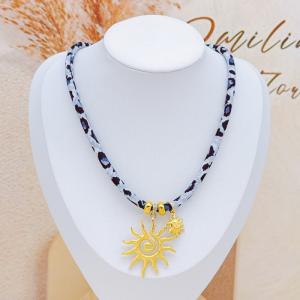 SS Gold-Plating Necklace - KN298558-SXSJ