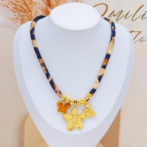 SS Gold-Plating Necklace - KN298559-SXSJ