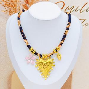 SS Gold-Plating Necklace - KN298561-SXSJ