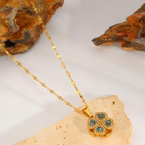 Stainless Steel Stone Necklace - KN298583-SXSJ