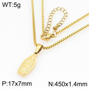 SS Gold-Plating Necklace - KN299107-Z