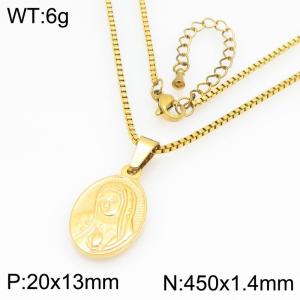 SS Gold-Plating Necklace - KN299109-Z