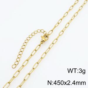 SS Gold-Plating Necklace - KN299146-Z