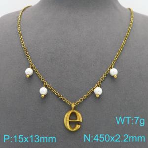 SS Gold-Plating Necklace - KN299341-Z