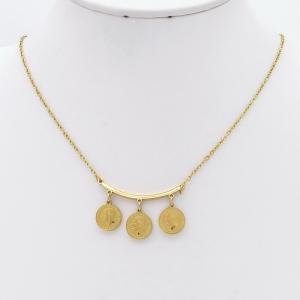 SS Gold-Plating Necklace - KN299513-SP