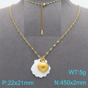 SS Gold-Plating Necklace - KN299550-Z