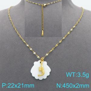 SS Gold-Plating Necklace - KN299555-Z