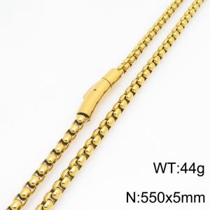 SS Gold-Plating Necklace - KN299572-Z
