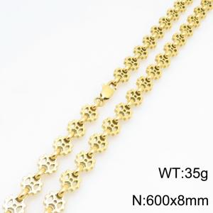 SS Gold-Plating Necklace - KN299575-KFC