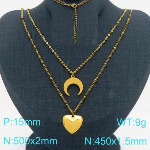 SS Gold-Plating Necklace - KN299602-Z