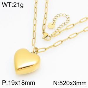 SS Gold-Plating Necklace - KN299612-GC