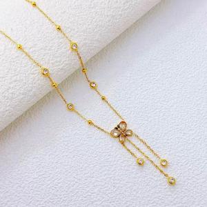 SS Gold-Plating Necklace - KN299765-SXSJ
