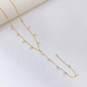 SS Gold-Plating Necklace - KN299768-SXSJ