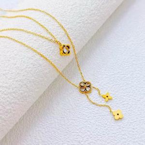 SS Gold-Plating Necklace - KN299772-SXSJ