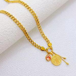 SS Gold-Plating Necklace - KN299776-SXSJ