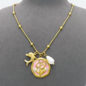 SS Gold-Plating Necklace - KN299790-HM