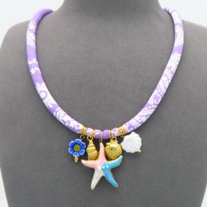 SS Gold-Plating Necklace - KN299797-HM