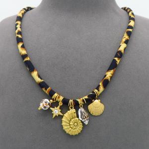 SS Gold-Plating Necklace - KN299798-HM