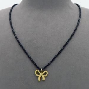 SS Gold-Plating Necklace - KN299823-NJ