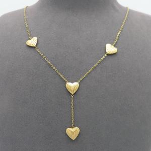 SS Gold-Plating Necklace - KN299828-NJ