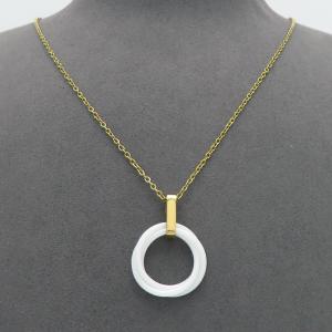 SS Gold-Plating Necklace - KN299829-NJ