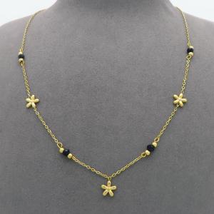 SS Gold-Plating Necklace - KN299830-NJ