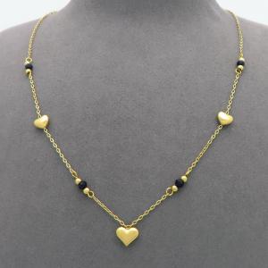 SS Gold-Plating Necklace - KN299831-NJ