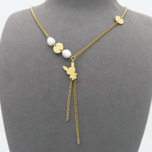 SS Gold-Plating Necklace - KN299832-NJ