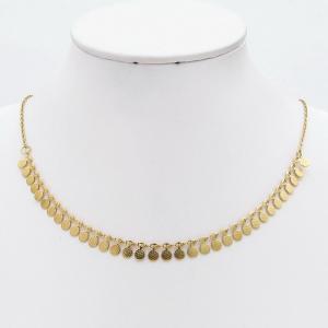 SS Gold-Plating Necklace - KN299882-NJ
