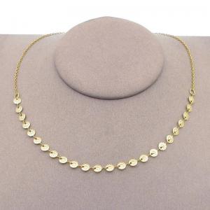 SS Gold-Plating Necklace - KN299884-NJ