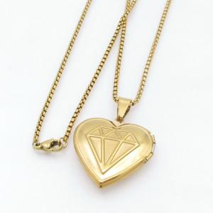 SS Gold-Plating Necklace - KN299964-TK