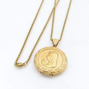 SS Gold-Plating Necklace - KN299966-TK