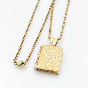 SS Gold-Plating Necklace - KN299967-TK