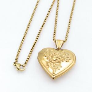 SS Gold-Plating Necklace - KN299968-TK