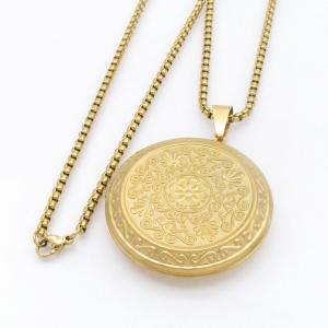 SS Gold-Plating Necklace - KN299969-TK