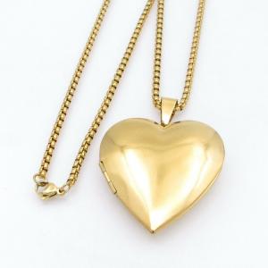 SS Gold-Plating Necklace - KN299971-TK