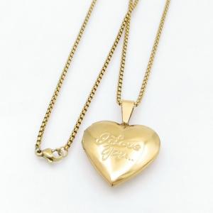 SS Gold-Plating Necklace - KN299972-TK