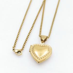 SS Gold-Plating Necklace - KN299973-TK