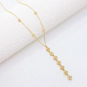 SS Gold-Plating Necklace - KN300632-SXSJ