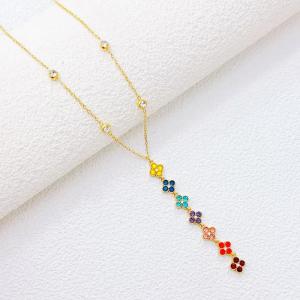 SS Gold-Plating Necklace - KN300633-SXSJ