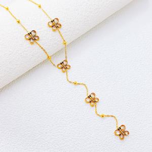 SS Gold-Plating Necklace - KN300635-SXSJ