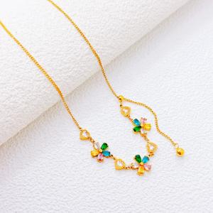 SS Gold-Plating Necklace - KN300638-SXSJ