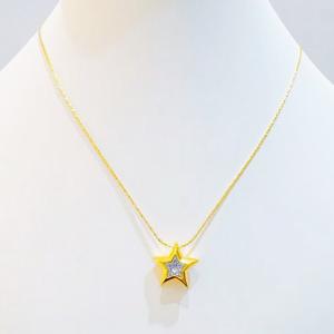 SS Gold-Plating Necklace - KN300665-SXSJ