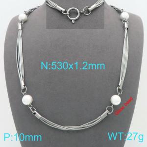 Stainless Steel Necklace - KN300727-Z