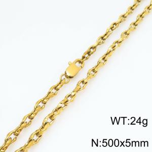SS Gold-Plating Necklace - KN300777-Z