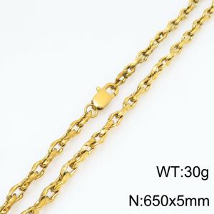 SS Gold-Plating Necklace - KN300780-Z