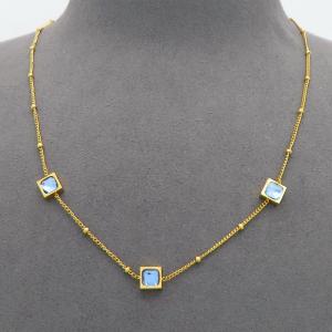 SS Gold-Plating Necklace - KN300803-AQ