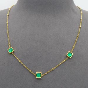 SS Gold-Plating Necklace - KN300805-AQ
